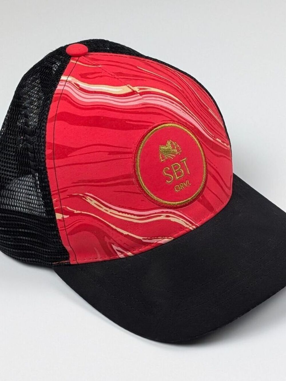 Boco Gear SBT GRVL Steamboat Trucker Hat Colorado Cycling Core Gorpcore Red